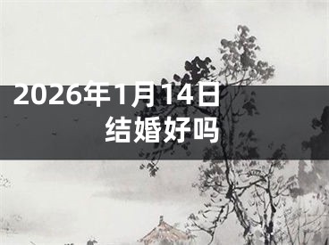 2026年1月14日结婚好吗