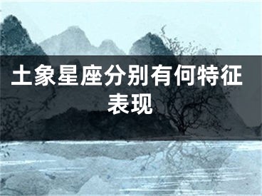 土象星座分别有何特征表现