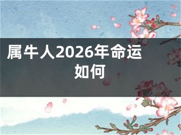 属牛人2026年命运如何