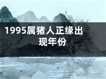 1995属猪人正缘出现年份