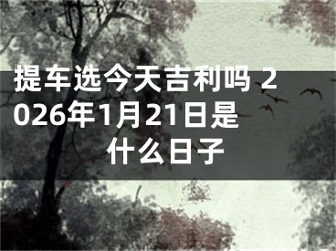 提车选今天吉利吗 2026年1月21日是什么日子