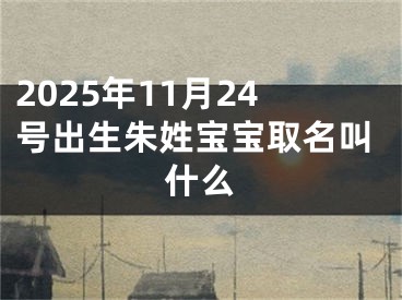 2025年11月24号出生朱姓宝宝取名叫什么