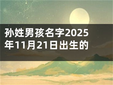孙姓男孩名字2025年11月21日出生的