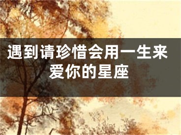 遇到请珍惜会用一生来爱你的星座