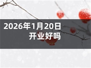 2026年1月20日开业好吗