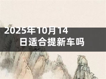2025年10月14日适合提新车吗