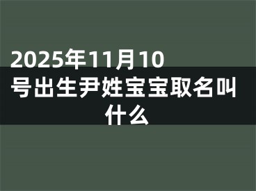 2025年11月10号出生尹姓宝宝取名叫什么