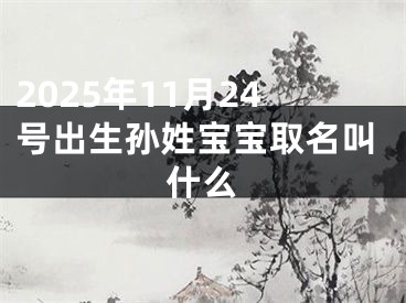 2025年11月24号出生孙姓宝宝取名叫什么