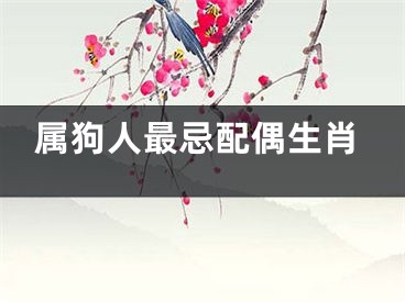 属狗人最忌配偶生肖