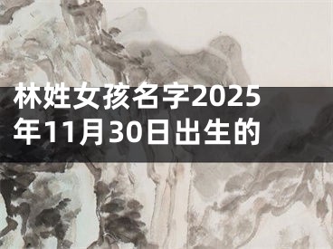 林姓女孩名字2025年11月30日出生的