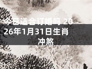 今日适合订婚吗 2026年1月31日生肖冲煞