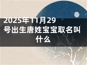 2025年11月29号出生唐姓宝宝取名叫什么