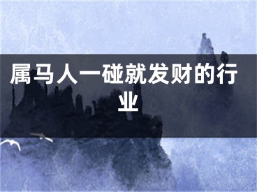 属马人一碰就发财的行业
