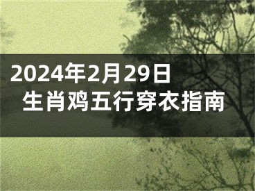 2024年2月29日生肖鸡五行穿衣指南