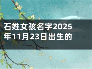 石姓女孩名字2025年11月23日出生的