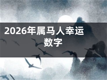 2026年属马人幸运数字