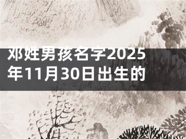 邓姓男孩名字2025年11月30日出生的