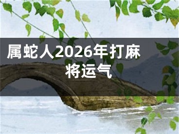 属蛇人2026年打麻将运气