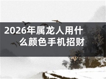2026年属龙人用什么颜色手机招财