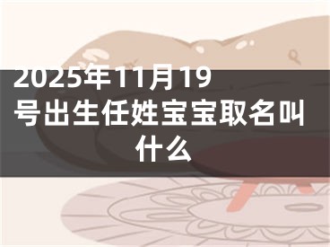 2025年11月19号出生任姓宝宝取名叫什么