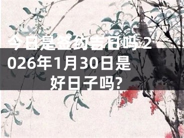 今日是签约吉日吗 2026年1月30日是好日子吗?