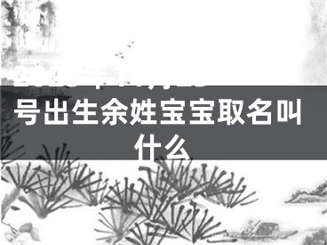 2025年11月23号出生余姓宝宝取名叫什么