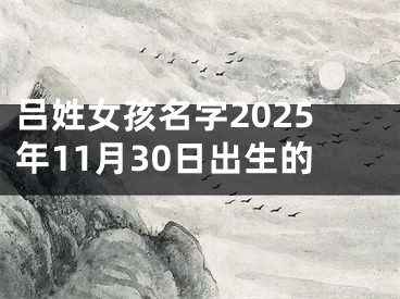 吕姓女孩名字2025年11月30日出生的