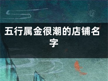 五行属金很潮的店铺名字