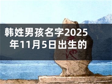 韩姓男孩名字2025年11月5日出生的