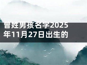 曾姓男孩名字2025年11月27日出生的