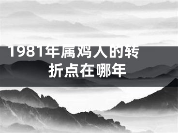 1981年属鸡人的转折点在哪年