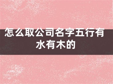 怎么取公司名字五行有水有木的