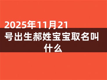2025年11月21号出生郝姓宝宝取名叫什么