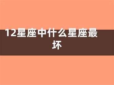 12星座中什么星座最坏