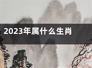 2023年属什么生肖