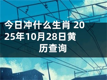 今日冲什么生肖 2025年10月28日黄历查询