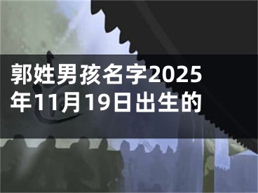 郭姓男孩名字2025年11月19日出生的