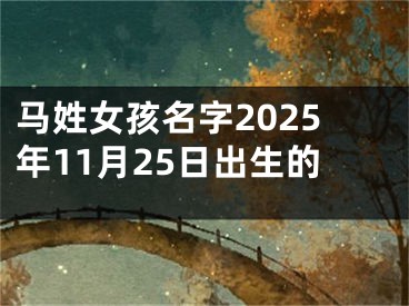 马姓女孩名字2025年11月25日出生的