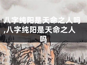 八字纯阳是天命之人吗,八字纯阳是天命之人吗