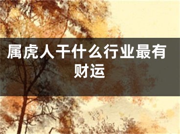 属虎人干什么行业最有财运