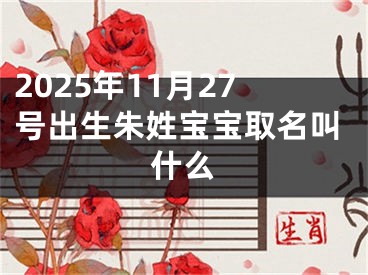 2025年11月27号出生朱姓宝宝取名叫什么