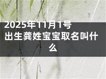 2025年11月1号出生龚姓宝宝取名叫什么