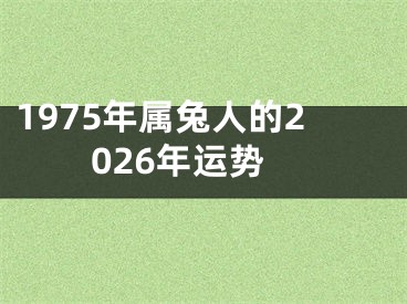 1975年属兔人的2026年运势