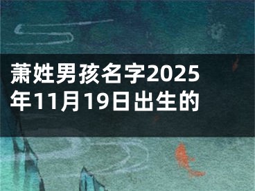 萧姓男孩名字2025年11月19日出生的