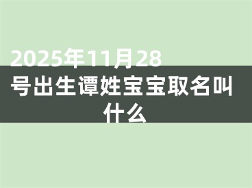 2025年11月28号出生谭姓宝宝取名叫什么