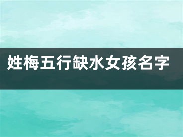 姓梅五行缺水女孩名字