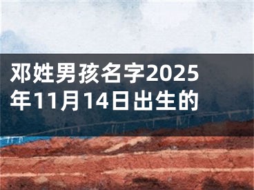 邓姓男孩名字2025年11月14日出生的