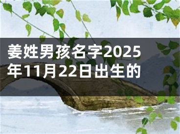 姜姓男孩名字2025年11月22日出生的