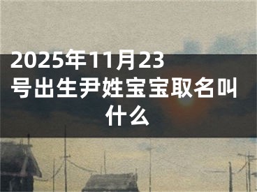 2025年11月23号出生尹姓宝宝取名叫什么