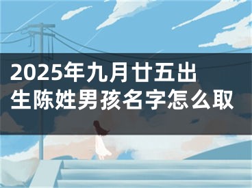 2025年九月廿五出生陈姓男孩名字怎么取